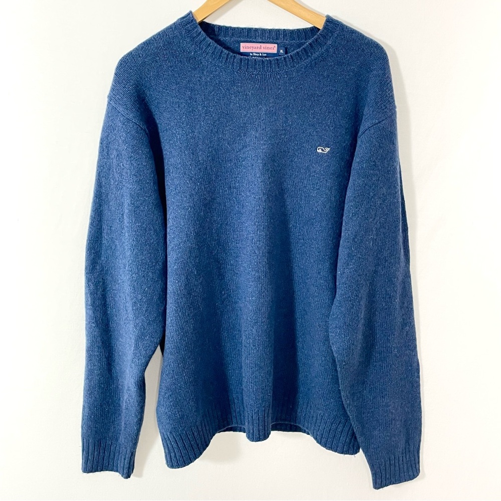 Vineyard Vines Men’s Wool Angora Blend Pullover Dusty Blue Sweater Men’s XL
